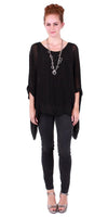 Seta Cara Kaftan - Gigi Moda - Made in Italy # 100% Silk, Blouse, Kaftan, Made in Italy, OS, resort, resort wear, Silk