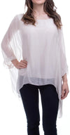 Seta Cara Kaftan - Gigi Moda - Made in Italy # 100% Silk, Blouse, Kaftan, Made in Italy, OS, resort, resort wear, Silk