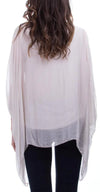 Seta Cara Kaftan - Gigi Moda - Made in Italy # 100% Silk, Blouse, Kaftan, Made in Italy, OS, resort, resort wear, Silk