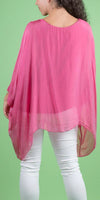 Seta Cara Kaftan - Gigi Moda - Made in Italy # 100% Silk, Blouse, Kaftan, Made in Italy, OS, resort, resort wear, Silk