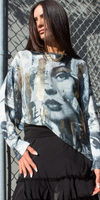 Daria Batwing Sweater with Urban Glam Print