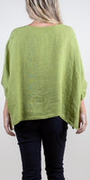 Lucy Blouse - Gigi Moda - Made in Italy # 100% Linen, Blouse, casual, free shipping, Gigi Moda, Kaftan, Linen, Made in Italy, OS, resort wear, spring, summer
