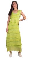 Siena Maxi Dress - Gigi Moda - Made in Italy # 100% Silk, Dress, Gigi Moda, Made in Italy, Maxi Dress, MOB DRESS, MOG DRESS, MOTHER OF GROOM DRESS, MOTHER OF THE BRIDE DRESS, one size, OS, Ruffle, ruffle dress, ruffled hem, RUFFLED DRESS, ruffles, Silk, Sleeveless, Tier Ruffle, tiered ruffle