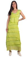 Siena Maxi Dress - Gigi Moda - Made in Italy # 100% Silk, Dress, Gigi Moda, Made in Italy, Maxi Dress, MOB DRESS, MOG DRESS, MOTHER OF GROOM DRESS, MOTHER OF THE BRIDE DRESS, one size, OS, Ruffle, ruffle dress, ruffled hem, RUFFLED DRESS, ruffles, Silk, Sleeveless, Tier Ruffle, tiered ruffle