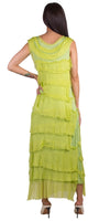 Siena Maxi Dress - Gigi Moda - Made in Italy # 100% Silk, Dress, Gigi Moda, Made in Italy, Maxi Dress, MOB DRESS, MOG DRESS, MOTHER OF GROOM DRESS, MOTHER OF THE BRIDE DRESS, one size, OS, Ruffle, ruffle dress, ruffled hem, RUFFLED DRESS, ruffles, Silk, Sleeveless, Tier Ruffle, tiered ruffle