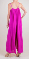 Sassari Jumpsuit - Gigi Moda - Made in Italy # adjustable straps, Gigi Moda, Jumpsuit, Made in Italy, one piece, one size, OS, Sleeveless, V Neck, viscose, WIDE LEG