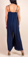 Sassari Jumpsuit - Gigi Moda - Made in Italy # adjustable straps, Gigi Moda, Jumpsuit, Made in Italy, one piece, one size, OS, Sleeveless, V Neck, viscose, WIDE LEG