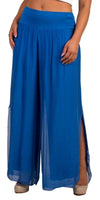Jasmin Slit Pant - Gigi Moda - Made in Italy # fall, free shipping, Made in Italy, OS, resort, resort wear, Silk, Slit, spring, summer, winter