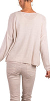 Emma Sweater - Gigi Moda - Made in Italy # Gigi Moda, Knit, knit sweater, Long Sleeve, made in italy, one size, Sweater, Top, V Neck
