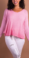 Emma Sweater - Gigi Moda - Made in Italy # Gigi Moda, Knit, knit sweater, Long Sleeve, made in italy, one size, Sweater, Top, V Neck