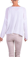 Emma Sweater - Gigi Moda - Made in Italy # Gigi Moda, Knit, knit sweater, Long Sleeve, made in italy, one size, Sweater, Top, V Neck
