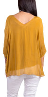 Diana Top - Gigi Moda - Made in Italy # 100% Silk, Blouse, free shipping, Gigi Moda, italian top, Made in Italy, OS, resort, resort wear, Silk, Top, washable