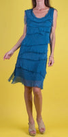 Siena Sleeveless Dress - Gigi Moda - Made in Italy # 100% Silk, ASSYMETRICAL RUFFLE DRESS, Dress, Gigi Moda, Made in Italy, MOB DRESS, MOD, MOG, MOG DRESS, MOTHER OF GROOM DRESS, MOTHER OF THE BRIDE DRESS, one size, OS, RUFFLE DRESS ITALY, RUFFLED DRESS, ruffles, RUFFLES DRESS, Silk, Sleeveless, SLEEVELESS DRESS, TIERED RUFFLED DRESS