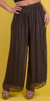 Angelo Silk Pant - Gigi Moda - Made in Italy # 100% Silk, bohemian, comfortable, Double Layer, Elastic Waist Palazzo, free shipping, Gigi Moda, Made in Italy, one size, palazzo, Pant, shop gigi moda, Silk, viscose