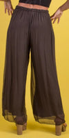 Angelo Silk Pant - Gigi Moda - Made in Italy # 100% Silk, bohemian, comfortable, Double Layer, Elastic Waist Palazzo, free shipping, Gigi Moda, Made in Italy, one size, palazzo, Pant, shop gigi moda, Silk, viscose