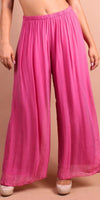 Angelo Silk Pant - Gigi Moda - Made in Italy # 100% Silk, bohemian, comfortable, Double Layer, Elastic Waist Palazzo, free shipping, Gigi Moda, Made in Italy, one size, palazzo, Pant, shop gigi moda, Silk, viscose