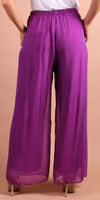 Angelo Silk Pant - Gigi Moda - Made in Italy # 100% Silk, bohemian, comfortable, Double Layer, Elastic Waist Palazzo, free shipping, Gigi Moda, Made in Italy, one size, palazzo, Pant, shop gigi moda, Silk, viscose