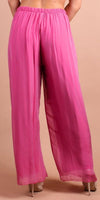 Angelo Silk Pant - Gigi Moda - Made in Italy # 100% Silk, bohemian, comfortable, Double Layer, Elastic Waist Palazzo, free shipping, Gigi Moda, Made in Italy, one size, palazzo, Pant, shop gigi moda, Silk, viscose