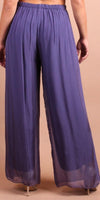Angelo Silk Pant - Gigi Moda - Made in Italy # 100% Silk, bohemian, comfortable, Double Layer, Elastic Waist Palazzo, free shipping, Gigi Moda, Made in Italy, one size, palazzo, Pant, shop gigi moda, Silk, viscose