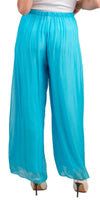 Angelo Silk Pant - Gigi Moda - Made in Italy # 100% Silk, bohemian, comfortable, Double Layer, Elastic Waist Palazzo, free shipping, Gigi Moda, Made in Italy, one size, palazzo, Pant, shop gigi moda, Silk, viscose