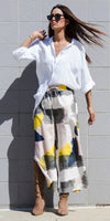 Giulana Brushstroke Capri Pants