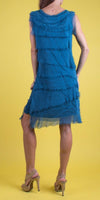 Siena Sleeveless Dress - Gigi Moda - Made in Italy # 100% Silk, ASSYMETRICAL RUFFLE DRESS, Dress, Gigi Moda, Made in Italy, MOB DRESS, MOD, MOG, MOG DRESS, MOTHER OF GROOM DRESS, MOTHER OF THE BRIDE DRESS, one size, OS, RUFFLE DRESS ITALY, RUFFLED DRESS, ruffles, RUFFLES DRESS, Silk, Sleeveless, SLEEVELESS DRESS, TIERED RUFFLED DRESS