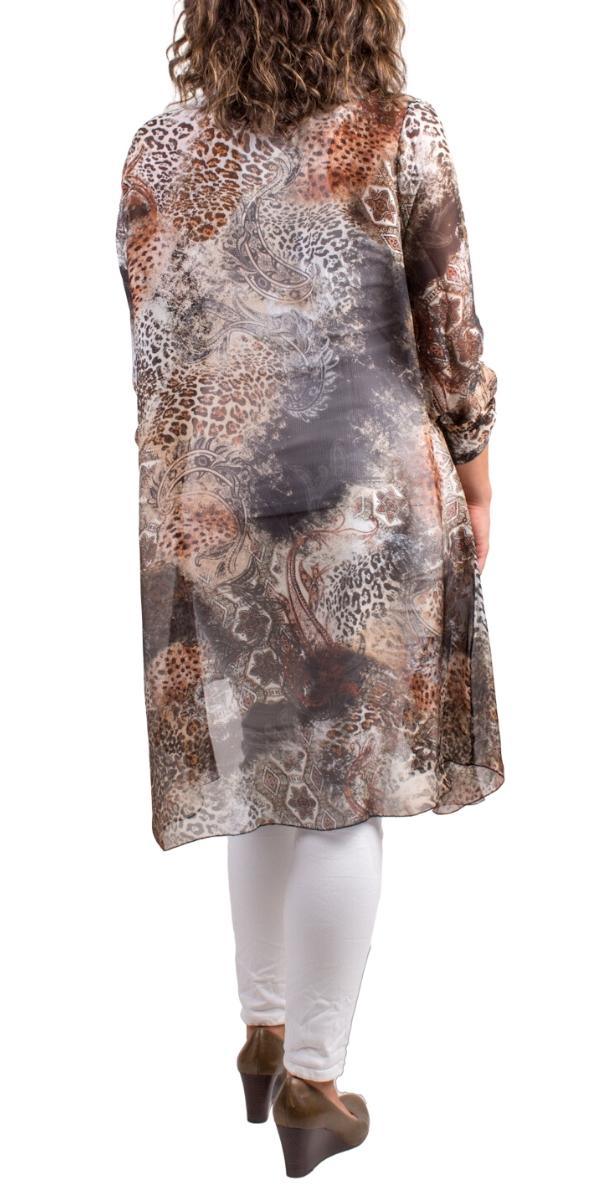 Portici Paisley Silk Cardigan - Shop Gigi Moda - Made in Italy # 3/4 sleeve, animal print, Cardigan, Gigi Moda, long, Made in Italy, one size, OS, paisley, paisley print, Silk