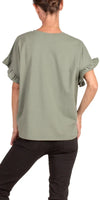 Tesorina Cotton Top - Gigi Moda - Made in Italy # 100% Cotton, Cotton, Gigi Moda, Made in Italy, one size, ruffled sleeves, shirt, spring, summer, Top