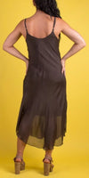 Miele Midi Dress - Gigi Moda - Made in Italy # adjustable straps, Dress, Gigi Moda, Made in Italy, midi dress, OS, resort, resort wear, Silk, Sleeveless, Spaghetti Strap, washable