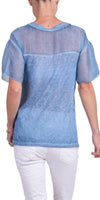 Sondrio T-Shirt - Shop Gigi Moda - Made in Italy # Gigi Moda, italian top, Made in Italy, one size, resort, resort wear, sheer, Silk, T Shirt, Top