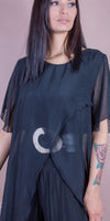 Brezza Silk Tunic - Gigi Moda - Made in Italy # crossover, Gigi Moda, italian blouse, Italian Clothing, italian fashion, italian tunic, made in Italy, silk panels, silk tunic, top, Tunic