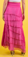 Siena Maxi Skirt - Gigi Moda - Made in Italy # 8601, Free Shipping, Gigi Moda, Made in Italy, OS, Ruffle, Silk