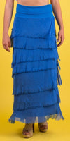 Siena Maxi Skirt - Gigi Moda - Made in Italy # 8601, Free Shipping, Gigi Moda, Made in Italy, OS, Ruffle, Silk