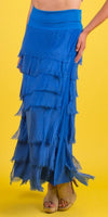 Siena Maxi Skirt - Gigi Moda - Made in Italy # 8601, Free Shipping, Gigi Moda, Made in Italy, OS, Ruffle, Silk