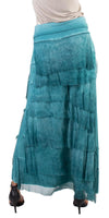 Siena Maxi Skirt - Gigi Moda - Made in Italy # 8601, Free Shipping, Gigi Moda, Made in Italy, OS, Ruffle, Silk