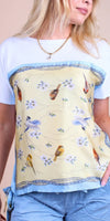 Foulard Cotton Top with Birds