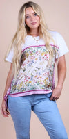 Foulard Cotton Top with Secret Garden