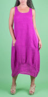 Luna Dress - Gigi Moda - Made in Italy # 100% Linen, Dress, Gigi Moda, Linen, Made in Italy, OS, Pockets, Sleeveless