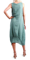 Luna Dress - Gigi Moda - Made in Italy # 100% Linen, Dress, Gigi Moda, Linen, Made in Italy, OS, Pockets, Sleeveless