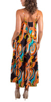 Tessa Dress - Shop Gigi Moda - Made in Italy # abstract print, Dress, Gigi Moda, Made in Italy, Maxi, Maxi Dress, Spaghetti Strap, spaghetti strap dress, Spaghetti Straps, Tiered, tiered ruffle