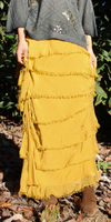 Siena Maxi Skirt - Gigi Moda - Made in Italy # 8601, Free Shipping, Gigi Moda, Made in Italy, OS, Ruffle, Silk