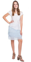 Siena Short Skirt - Gigi Moda - Made in Italy # 100% Silk, Made in Italy, OS, Ruffle, Silk, Skirt