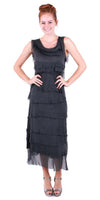 Siena Maxi Dress - Gigi Moda - Made in Italy # 100% Silk, Dress, Gigi Moda, Made in Italy, Maxi Dress, MOB DRESS, MOG DRESS, MOTHER OF GROOM DRESS, MOTHER OF THE BRIDE DRESS, one size, OS, Ruffle, ruffle dress, ruffled hem, RUFFLED DRESS, ruffles, Silk, Sleeveless, Tier Ruffle, tiered ruffle