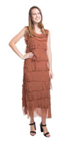 Siena Maxi Dress - Gigi Moda - Made in Italy # 100% Silk, Dress, Gigi Moda, Made in Italy, Maxi Dress, MOB DRESS, MOG DRESS, MOTHER OF GROOM DRESS, MOTHER OF THE BRIDE DRESS, one size, OS, Ruffle, ruffle dress, ruffled hem, RUFFLED DRESS, ruffles, Silk, Sleeveless, Tier Ruffle, tiered ruffle