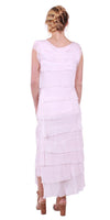 Siena Maxi Dress - Gigi Moda - Made in Italy # 100% Silk, Dress, Gigi Moda, Made in Italy, Maxi Dress, MOB DRESS, MOG DRESS, MOTHER OF GROOM DRESS, MOTHER OF THE BRIDE DRESS, one size, OS, Ruffle, ruffle dress, ruffled hem, RUFFLED DRESS, ruffles, Silk, Sleeveless, Tier Ruffle, tiered ruffle