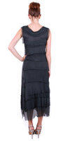 Siena Maxi Dress - Gigi Moda - Made in Italy # 100% Silk, Dress, Gigi Moda, Made in Italy, Maxi Dress, MOB DRESS, MOG DRESS, MOTHER OF GROOM DRESS, MOTHER OF THE BRIDE DRESS, one size, OS, Ruffle, ruffle dress, ruffled hem, RUFFLED DRESS, ruffles, Silk, Sleeveless, Tier Ruffle, tiered ruffle