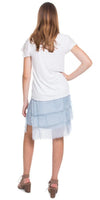 Siena Short Skirt - Gigi Moda - Made in Italy # 100% Silk, Made in Italy, OS, Ruffle, Silk, Skirt