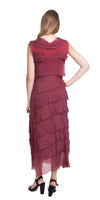 Siena Maxi Dress - Gigi Moda - Made in Italy # 100% Silk, Dress, Gigi Moda, Made in Italy, Maxi Dress, MOB DRESS, MOG DRESS, MOTHER OF GROOM DRESS, MOTHER OF THE BRIDE DRESS, one size, OS, Ruffle, ruffle dress, ruffled hem, RUFFLED DRESS, ruffles, Silk, Sleeveless, Tier Ruffle, tiered ruffle