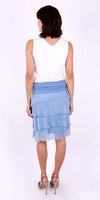 Siena Short Skirt - Gigi Moda - Made in Italy # 100% Silk, Made in Italy, OS, Ruffle, Silk, Skirt