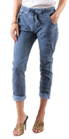 Poluma Pants - Gigi Moda - Made in Italy # Cropped pants, drawstring, drawstring pants, Gigi Moda, lightweight, made in italy, Pants, plain, pockets, stretch